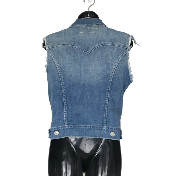 True Religion Coastal Cowgirl Denim Vest Size S - Picture 5 of 7